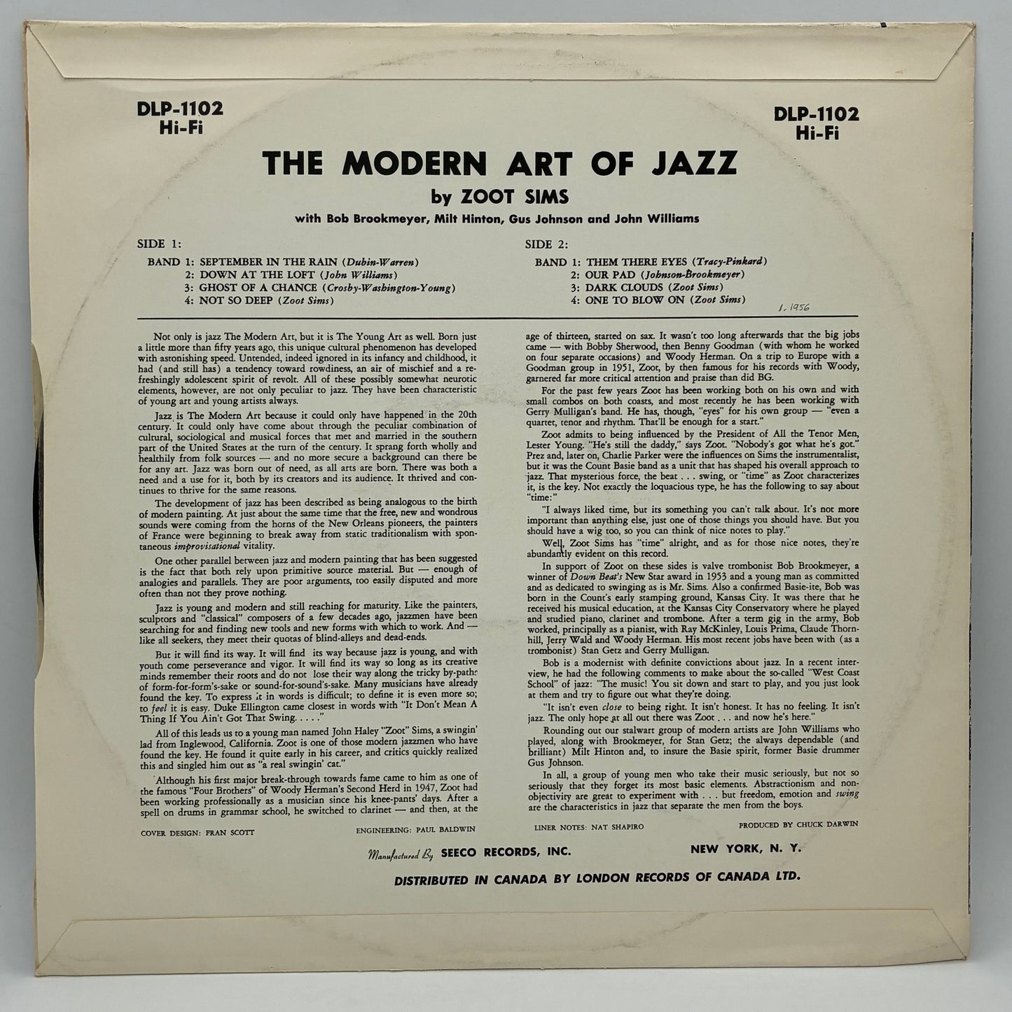 Zoot Sims – The Modern Art Of Jazz