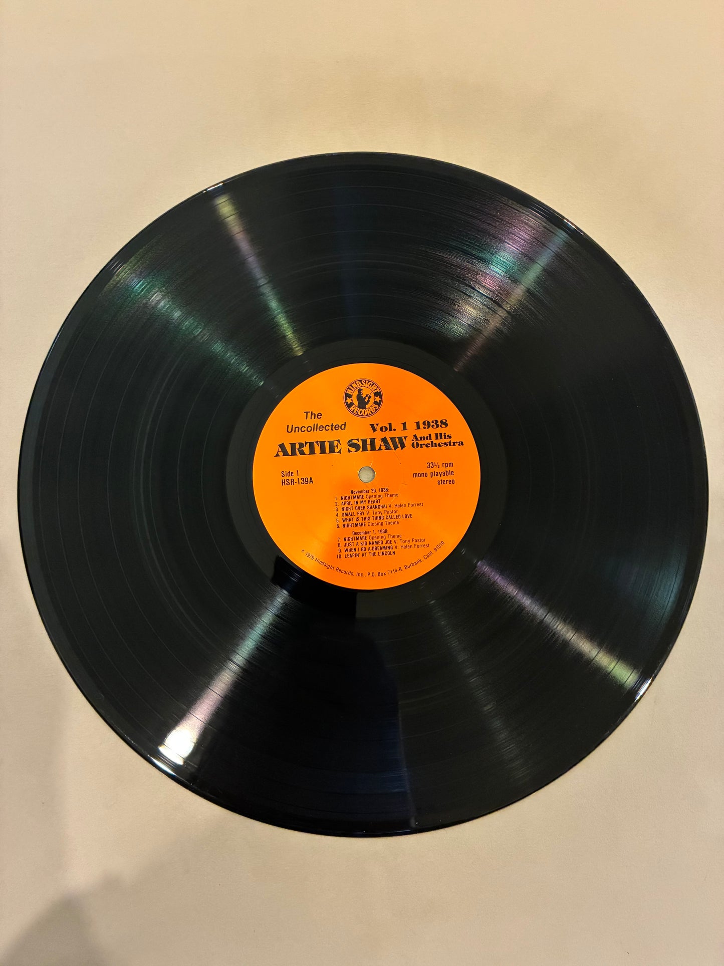 Artie Shaw And His Orchestra – The Uncollected Artie Shaw, Vol. 1, 1938