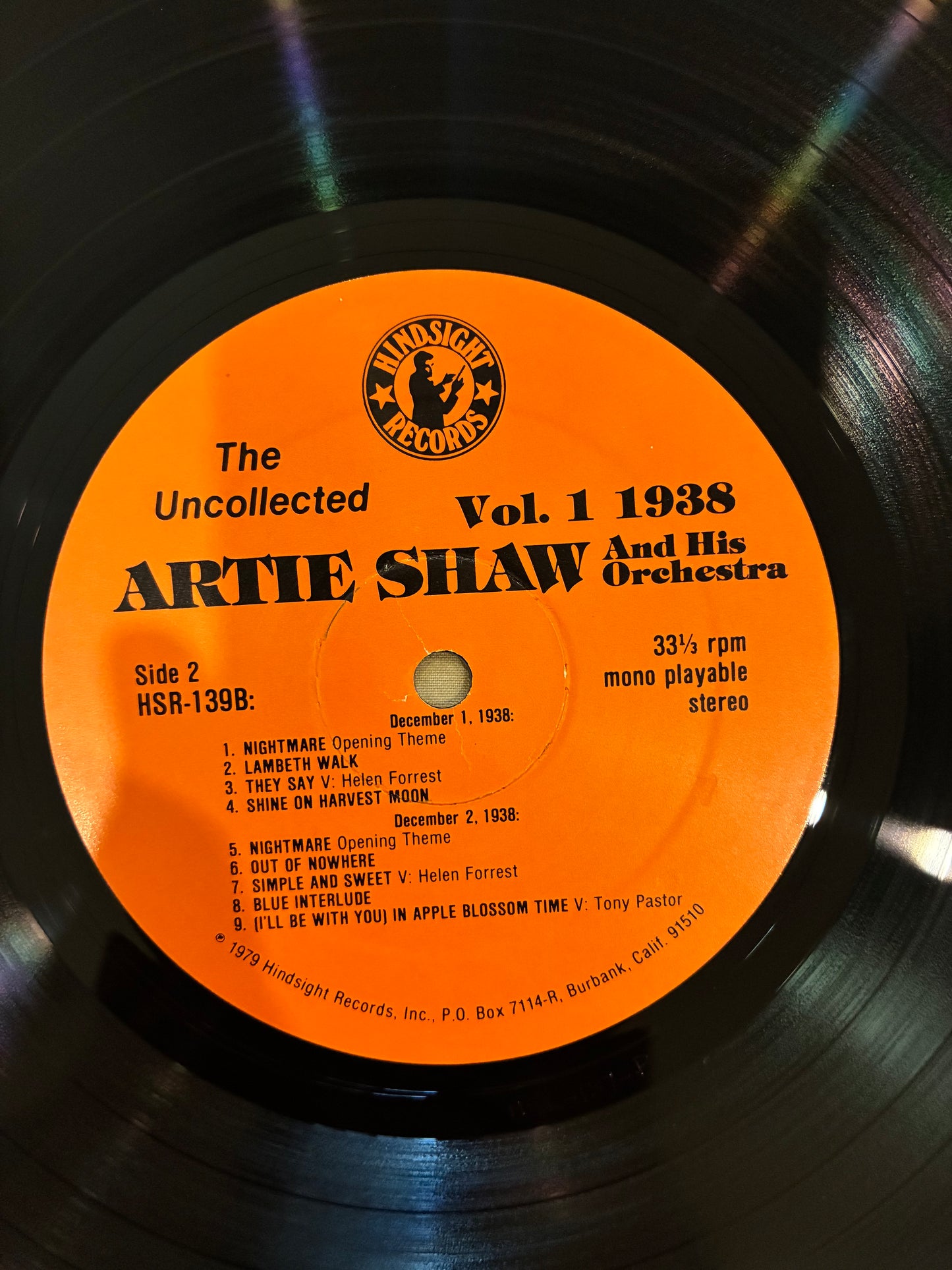 Artie Shaw And His Orchestra – The Uncollected Artie Shaw, Vol. 1, 1938