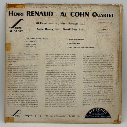 Henri Renaud-Al Cohn Quartet – Nous Rapporte Des U.S.A.