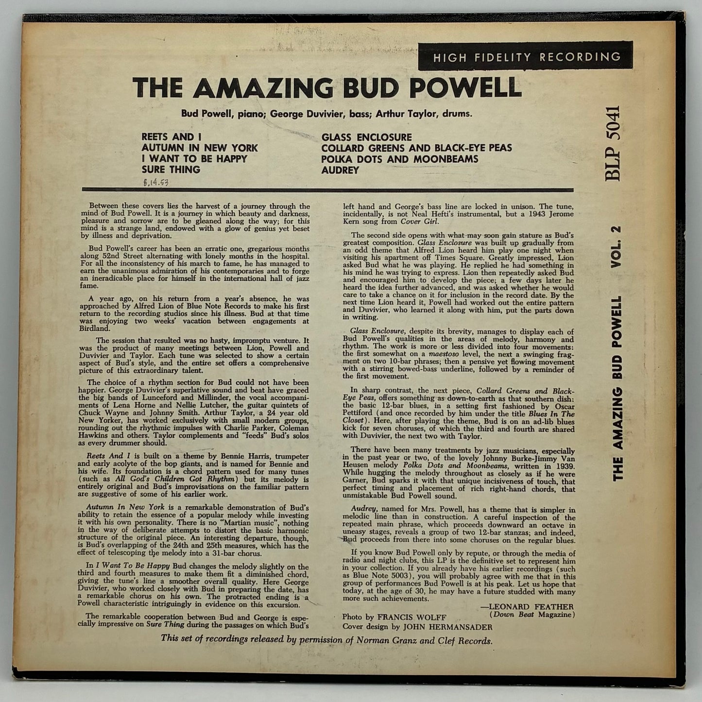 Bud Powell – The Amazing Bud Powell, Volume 2