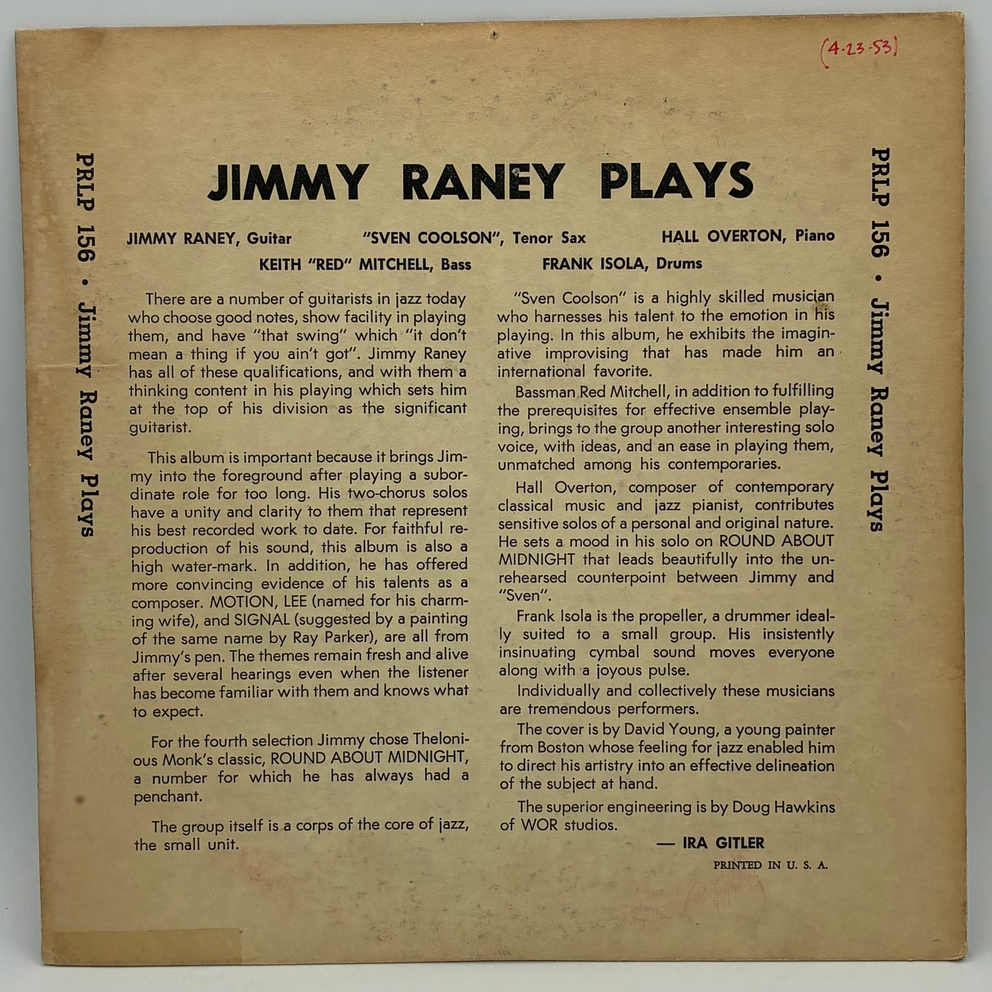 Jimmy Raney Quintet – Jimmy Raney Plays