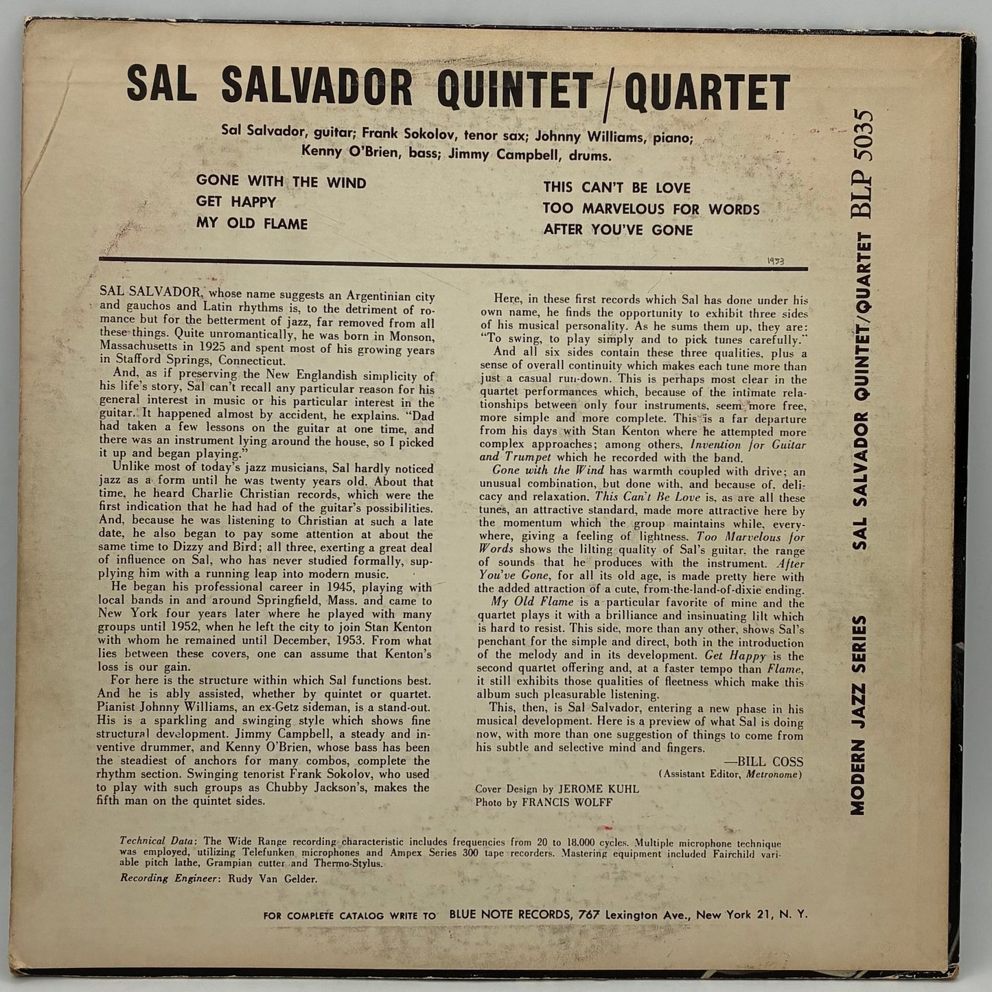 Sal Salvador Quintet – Sal Salvador Quintet