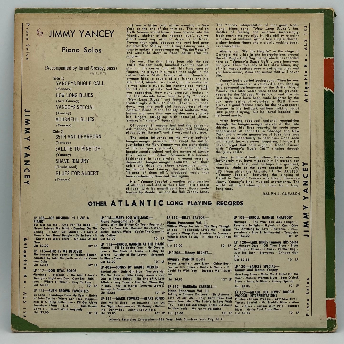 Jimmy Yancey – Piano Solos
