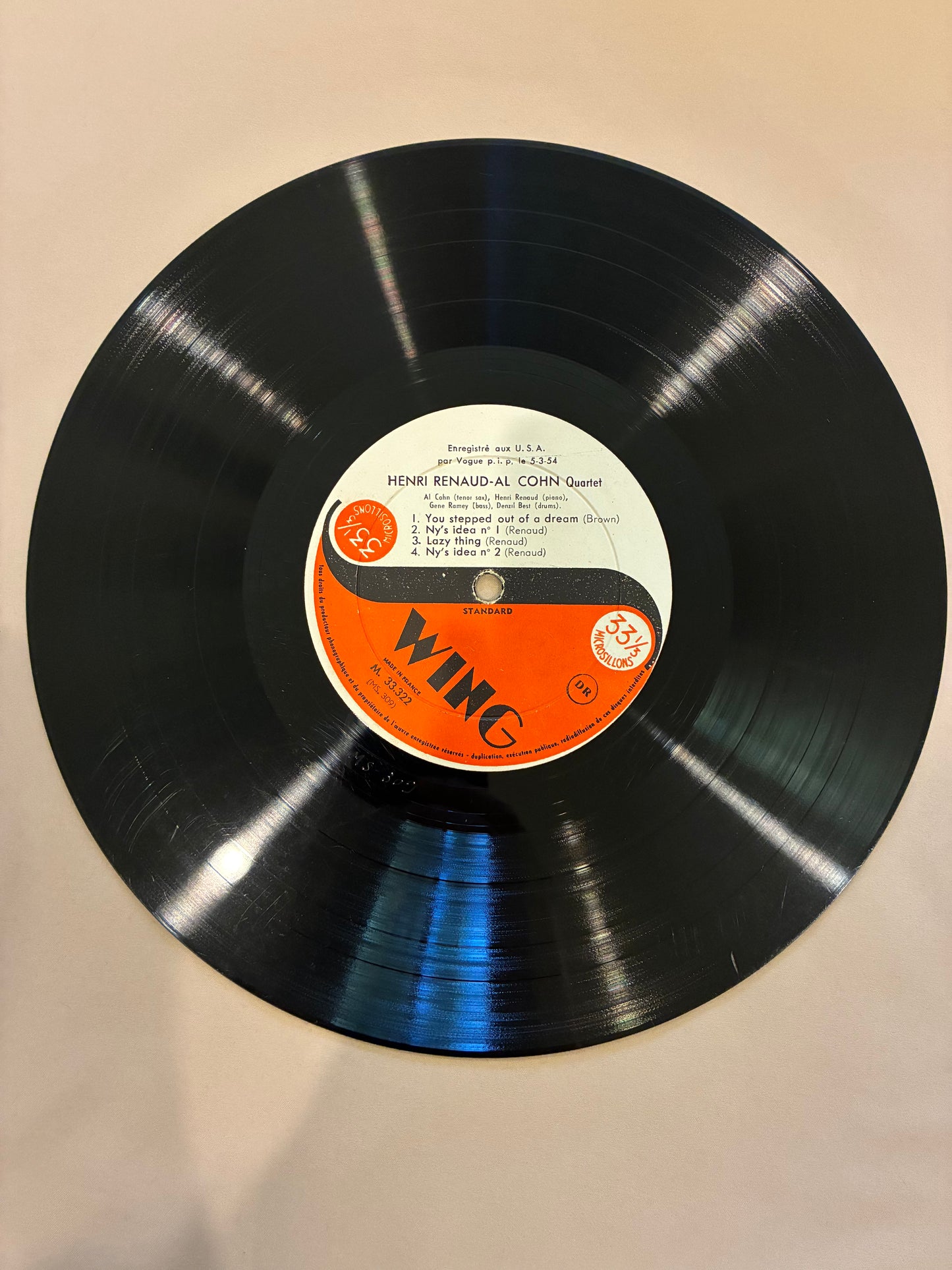 Henri Renaud-Al Cohn Quartet – Nous Rapporte Des U.S.A.