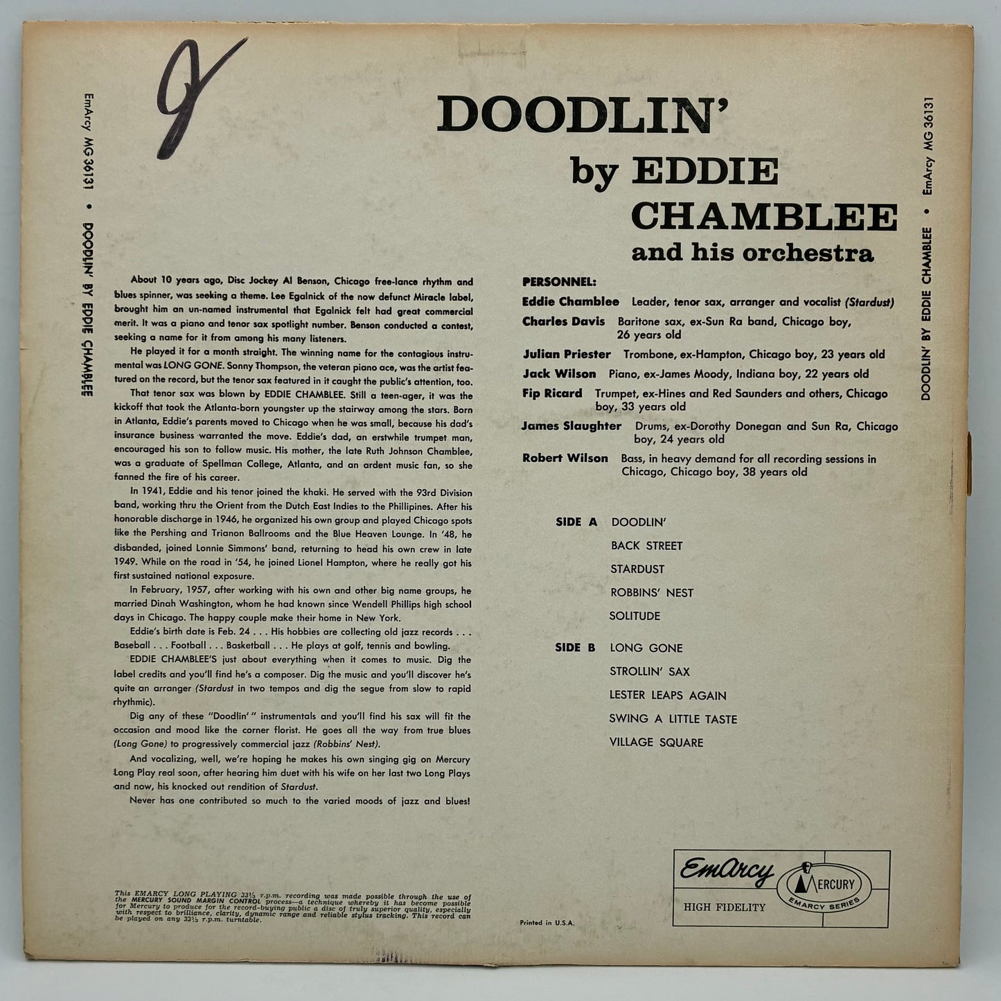 Eddie Chamblee – Doodlin'