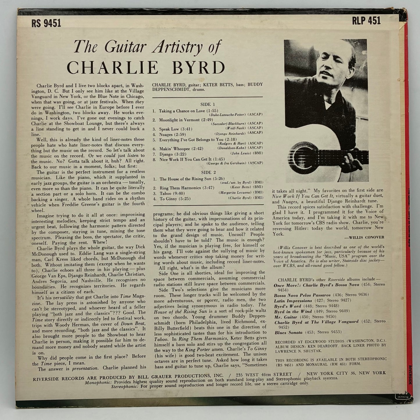 Charlie Byrd – The Guitar Artistry Of Charlie Byrd
