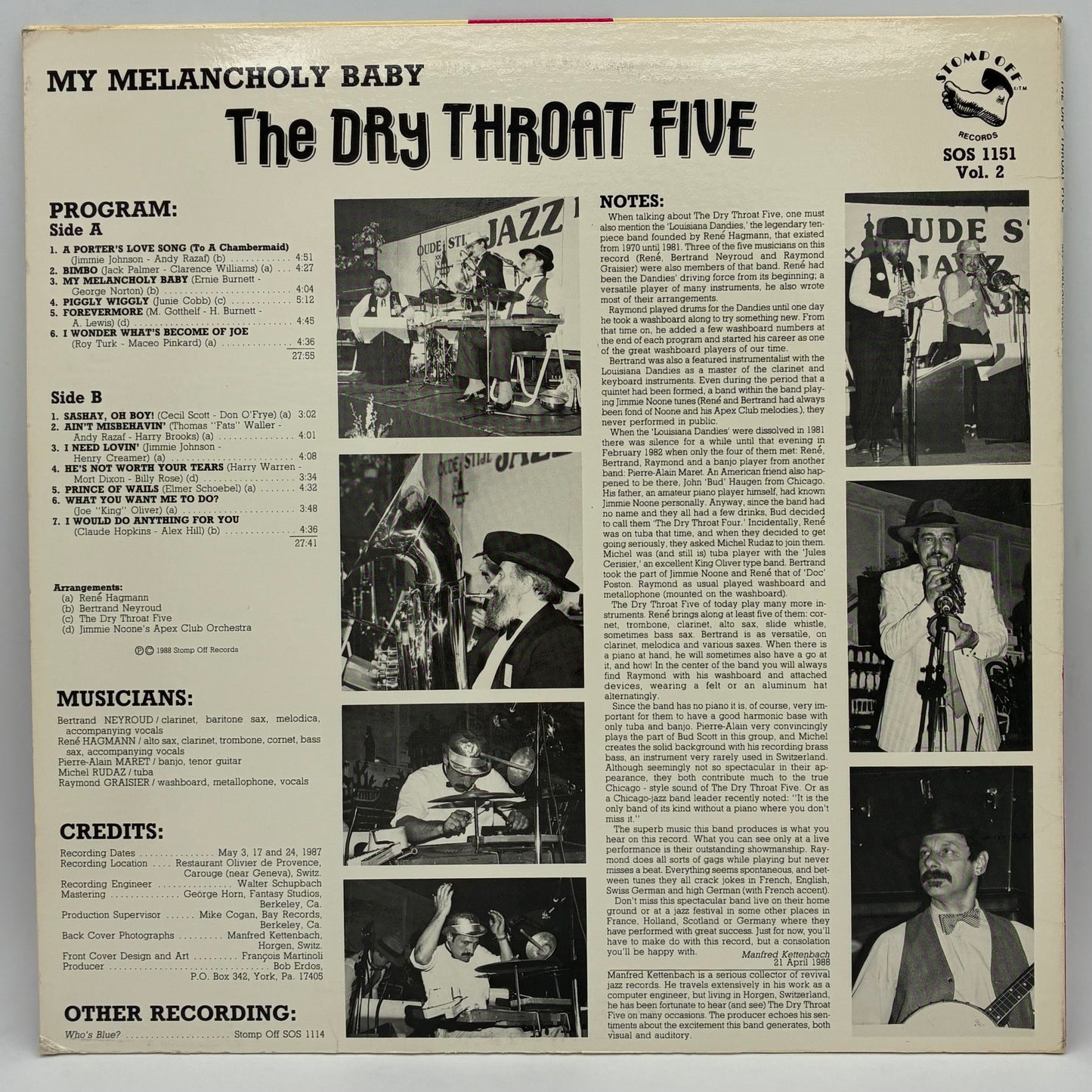 The Dry Throat Five – My Melancholy Baby