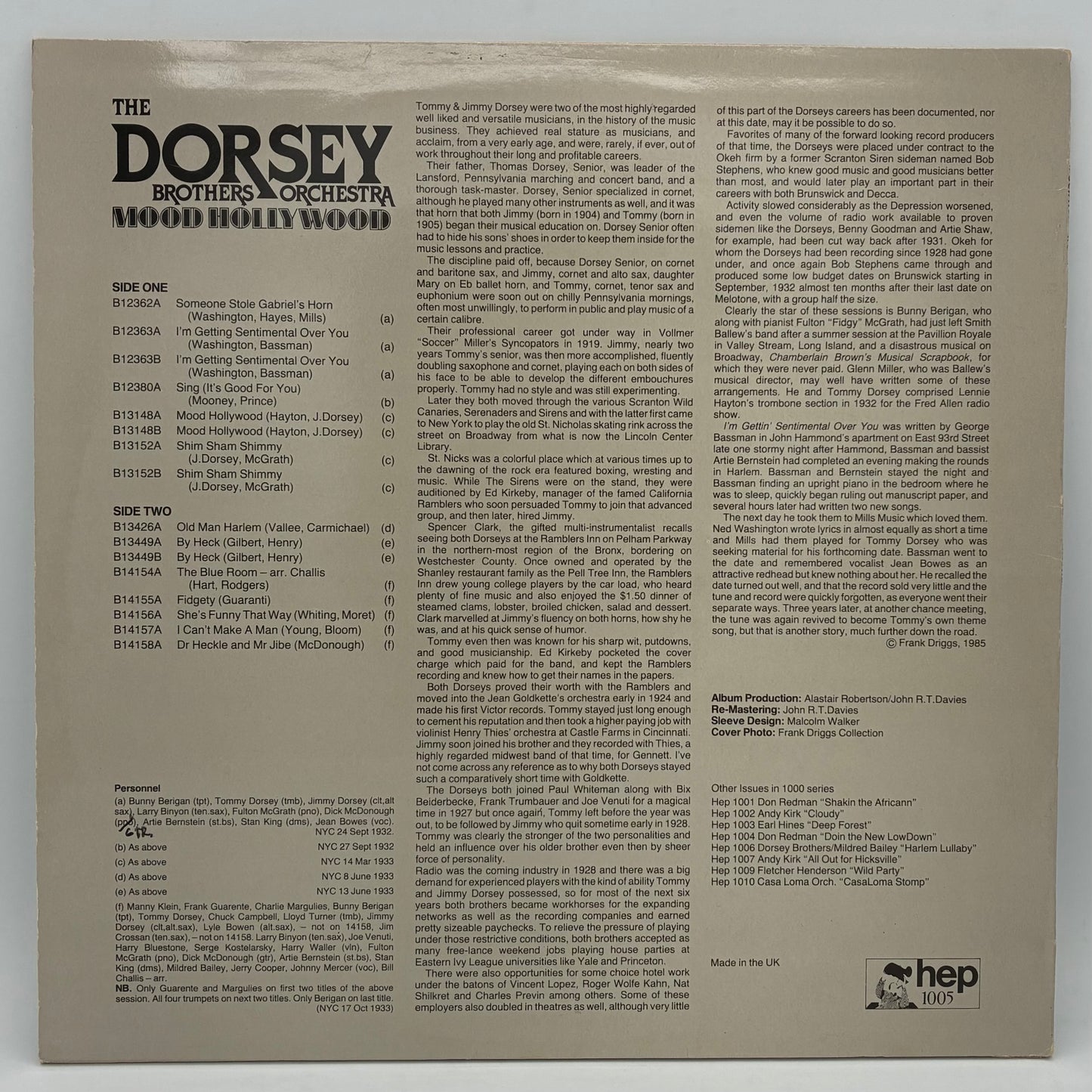 The Dorsey Brothers Orchestra – Mood Hollywood
