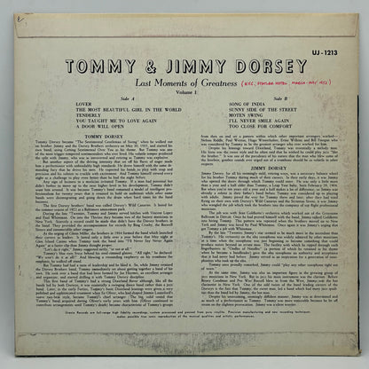Tommy & Jimmy Dorsey – Last Moments Of Greatness, Volume 1