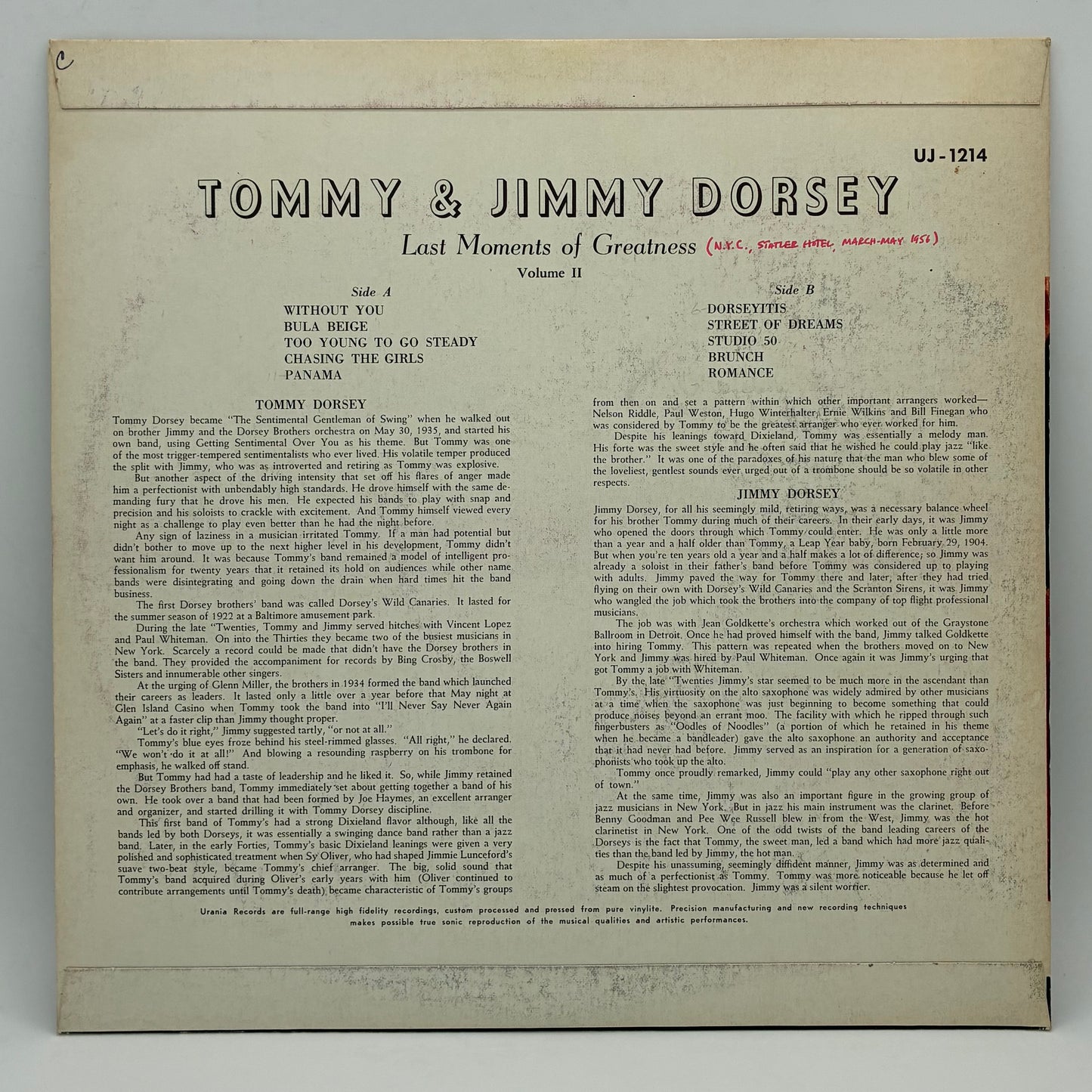 Tommy & Jimmy Dorsey – Last Moments Of Greatness Vol. II