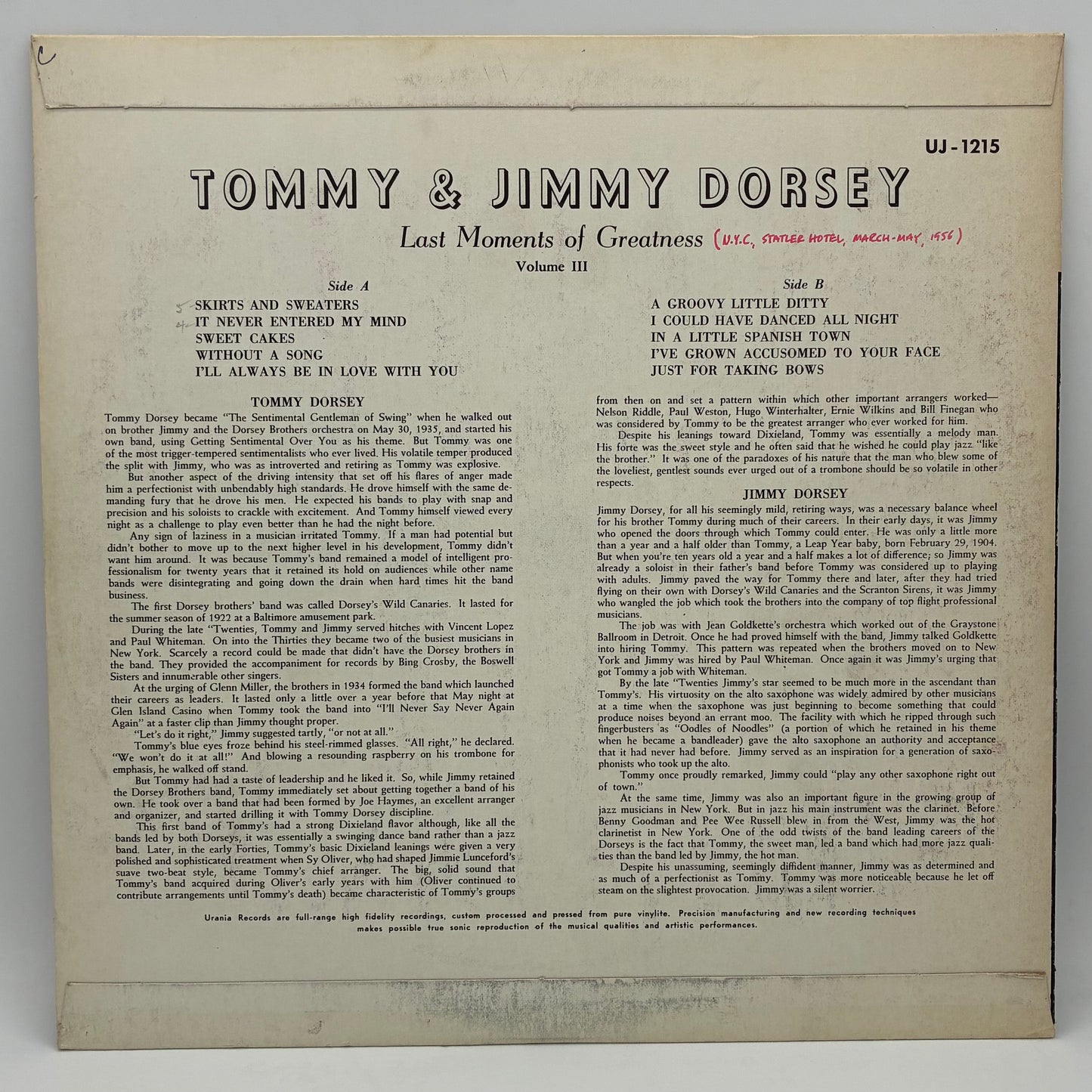 Tommy & Jimmy Dorsey – Last Moments Of Greatness Vol. III