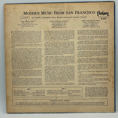Ron Crotty Trio / Vince Guaraldi Quartet / Jerry Dodgion Quartet – Modern Music From San Francisco