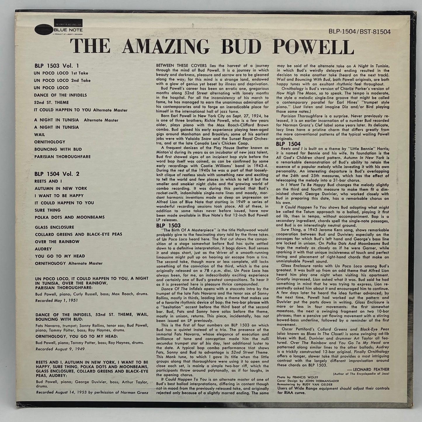 Bud Powell – The Amazing Bud Powell, Volume 2
