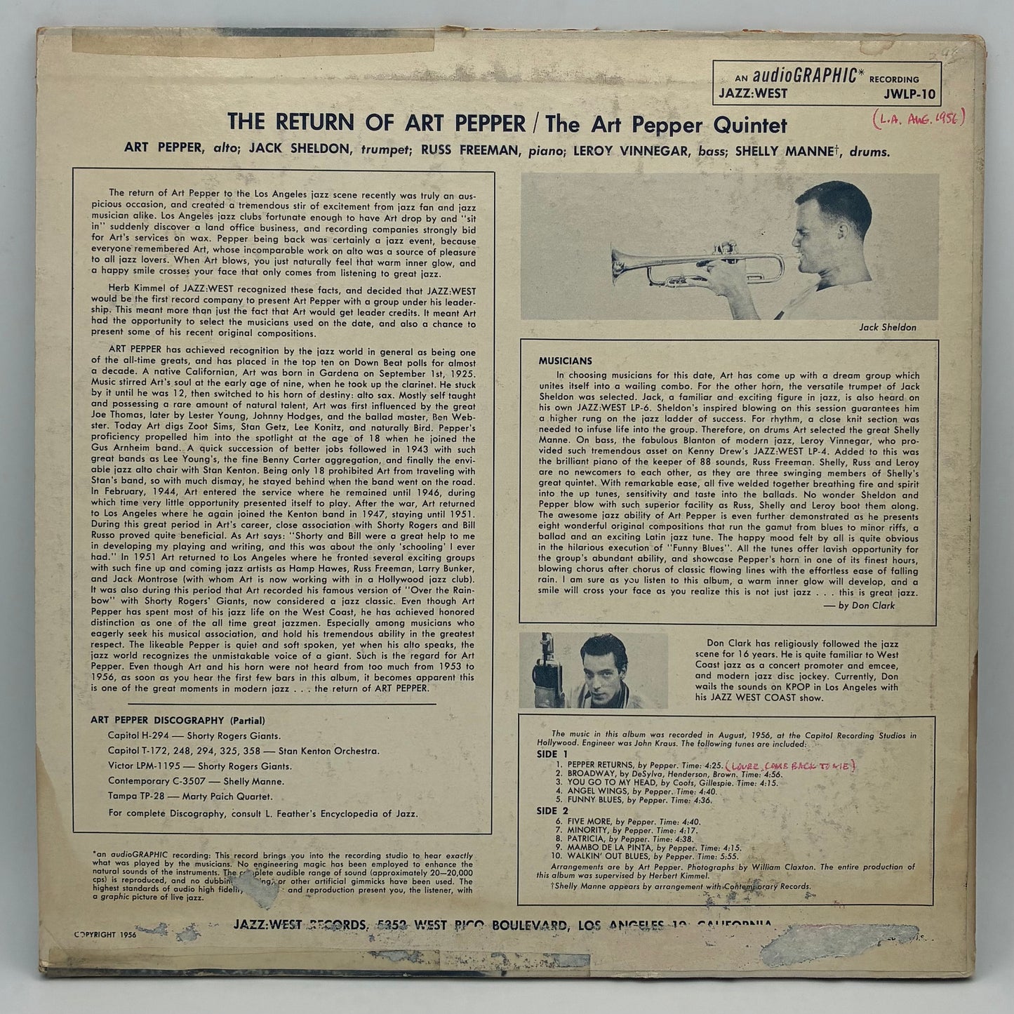 Art Pepper – The Return Of Art Pepper
