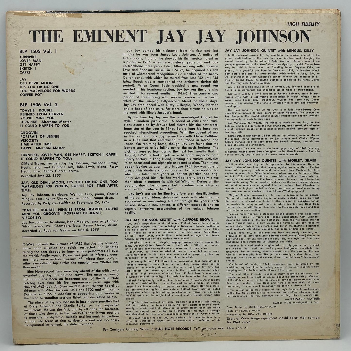 Jay Jay Johnson – The Eminent Jay Jay Johnson Volume 2