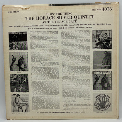 The Horace Silver Quintet – Doin' The Thing - At The Village Gate