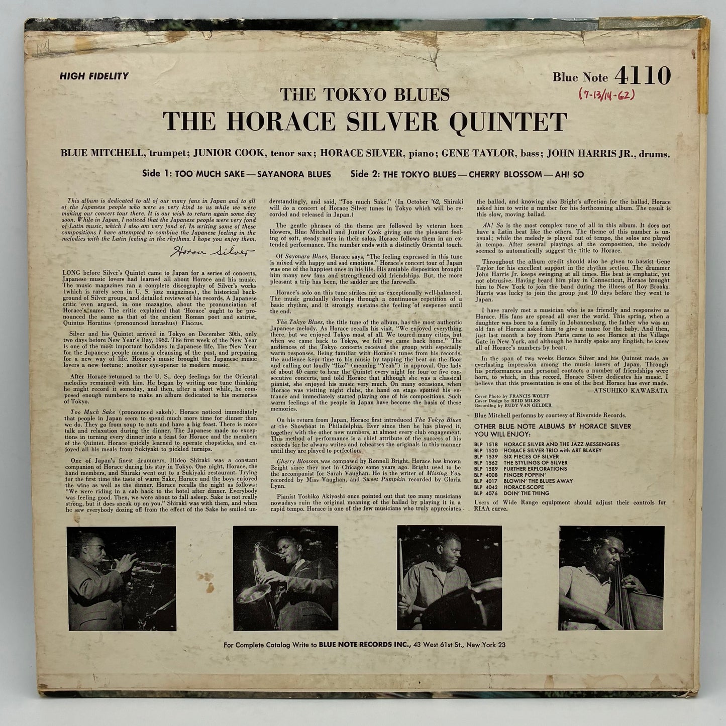 The Horace Silver Quintet – The Tokyo Blues