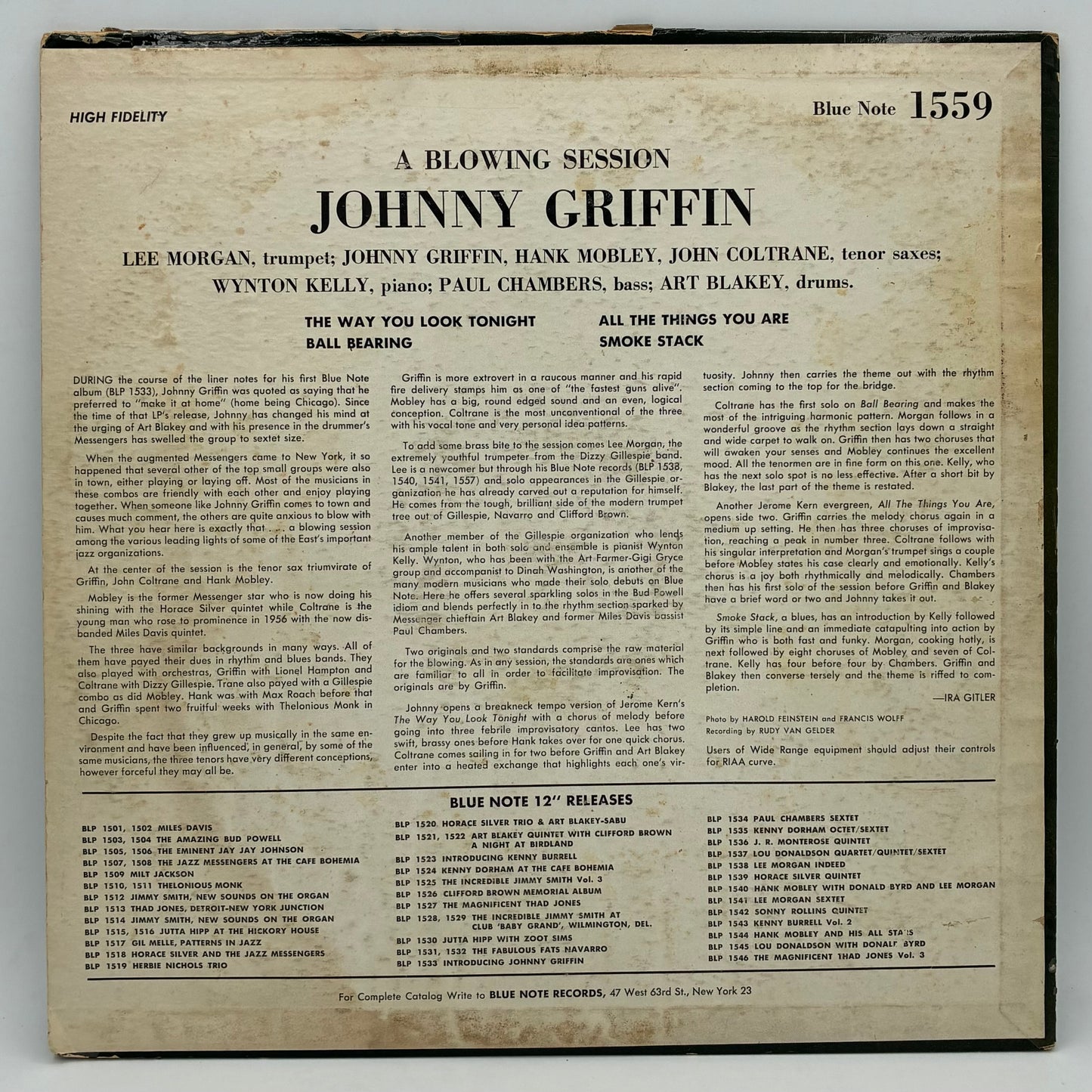 Johnny Griffin – A Blowing Session