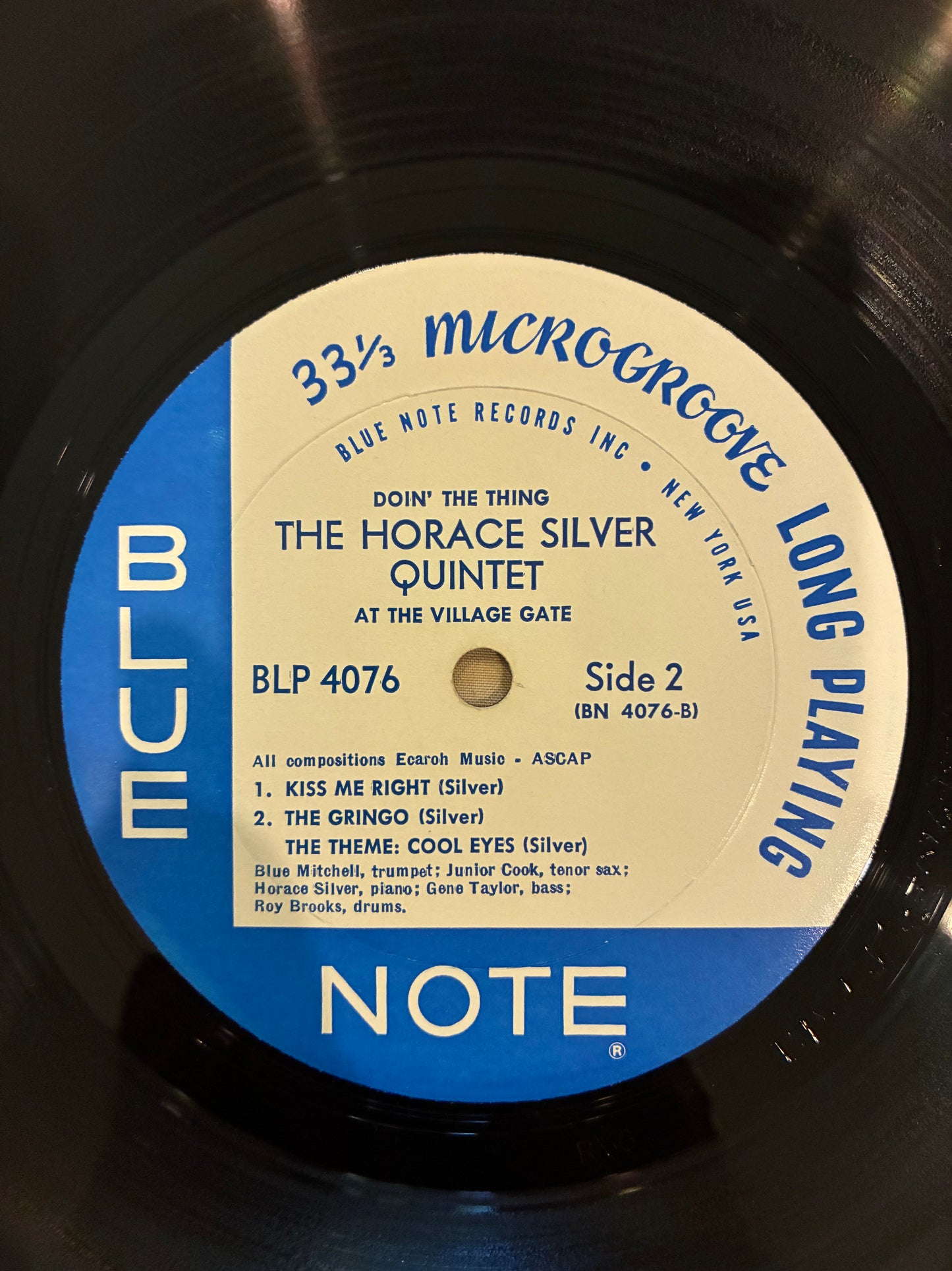 The Horace Silver Quintet – Doin' The Thing - At The Village Gate