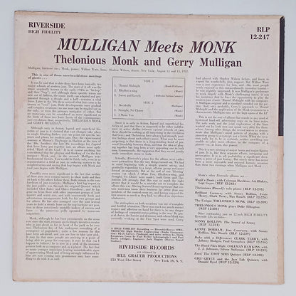 Thelonious Monk And Gerry Mulligan – Mulligan Meets Monk