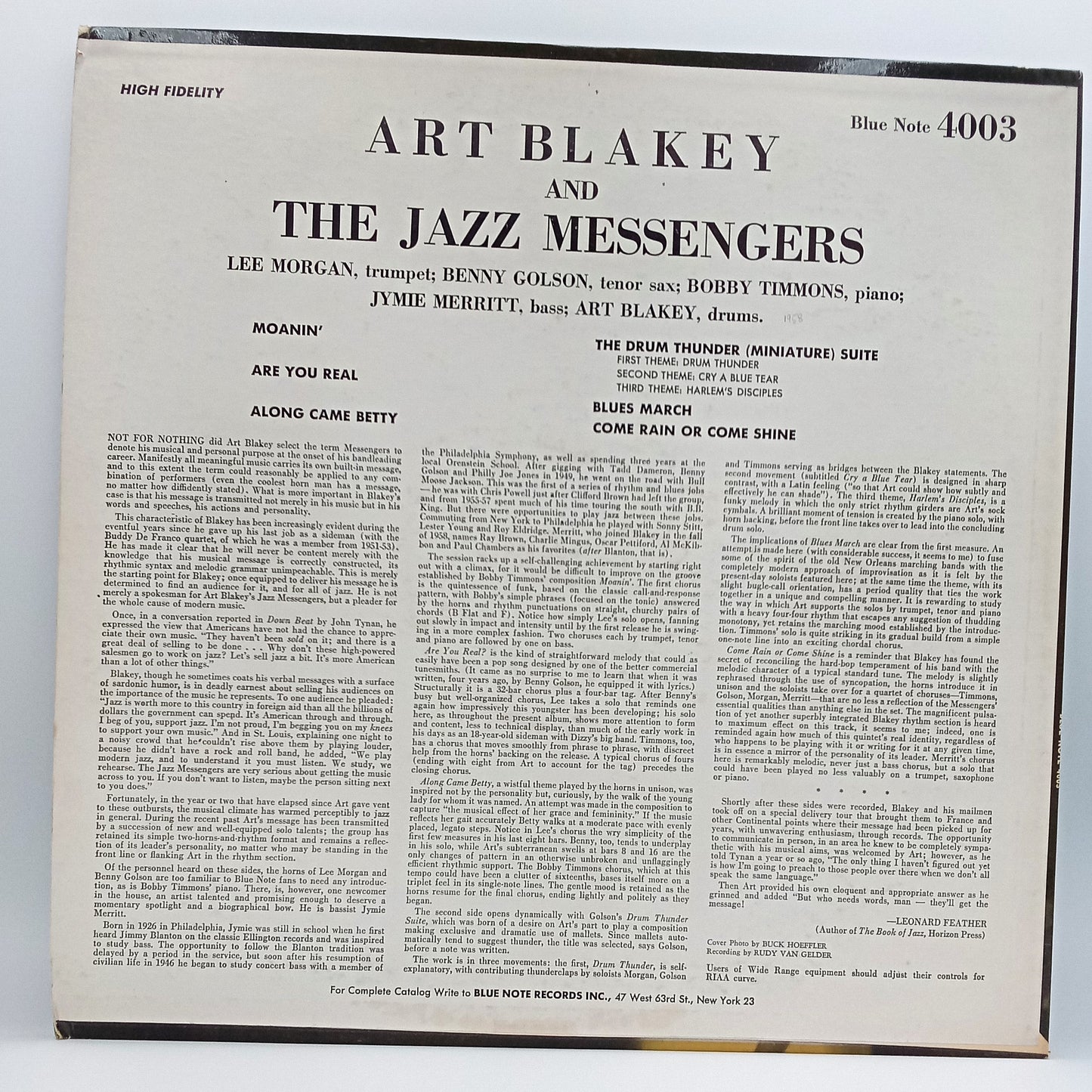 Art Blakey And The Jazz Messengers – Art Blakey And The Jazz Messengers