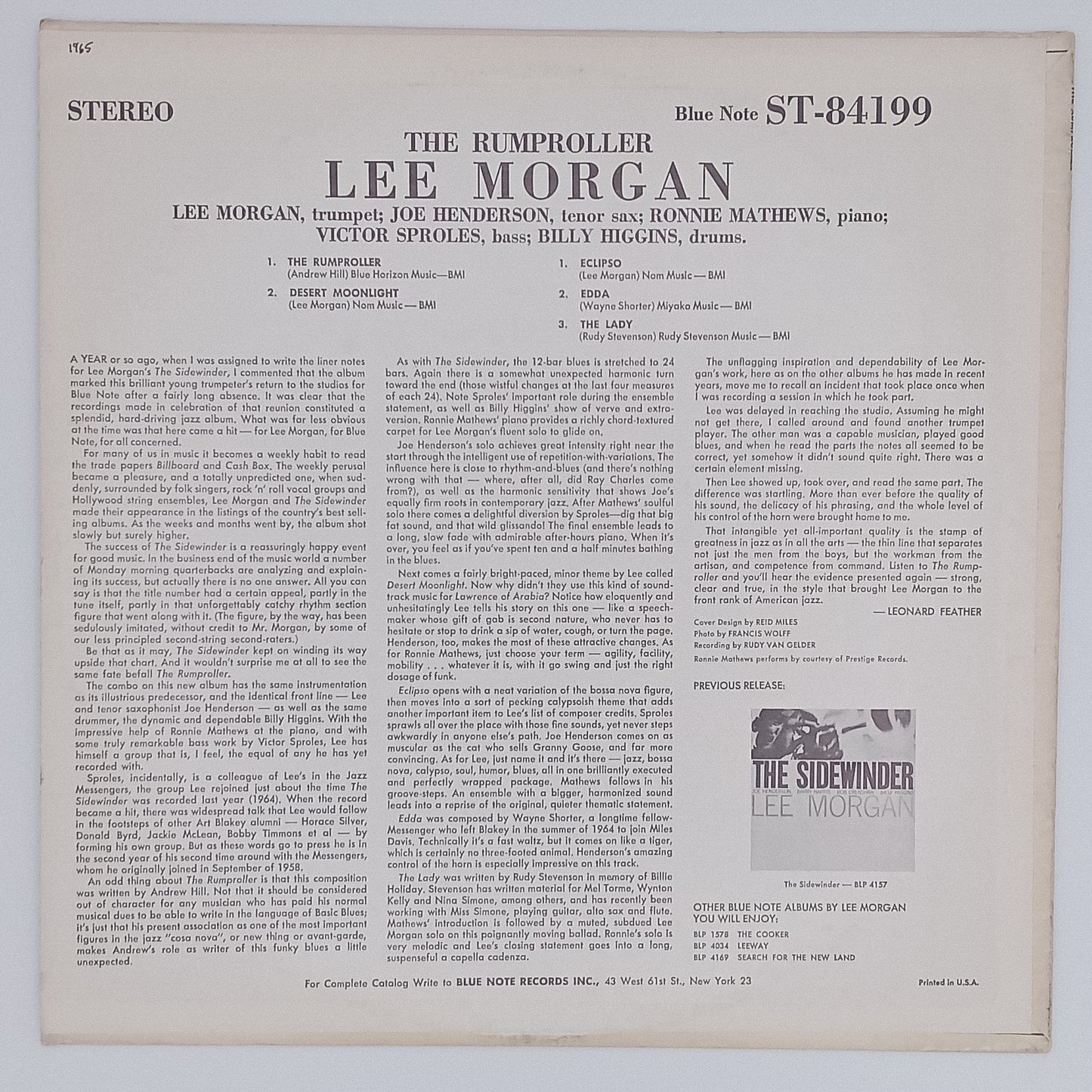 Lee Morgan – The Rumproller