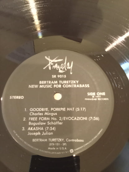 Bertram Turetzky – New Music For Contrabass. A Recital Of Compositions By Charles Mingus, Boguslaw Schäffer, Joseph Julian, Bertram Turetzky, Donald Erb