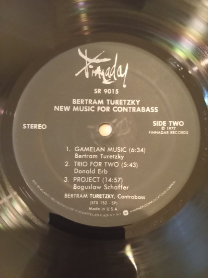 Bertram Turetzky – New Music For Contrabass. A Recital Of Compositions By Charles Mingus, Boguslaw Schäffer, Joseph Julian, Bertram Turetzky, Donald Erb