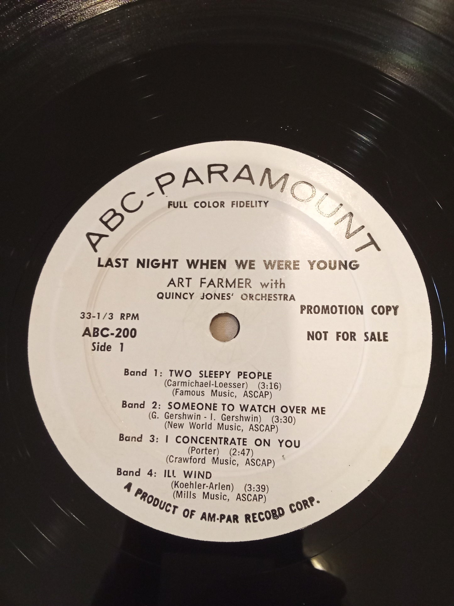 Art Farmer With The Quincy Jones Orchestra – Last Night When We Were Young