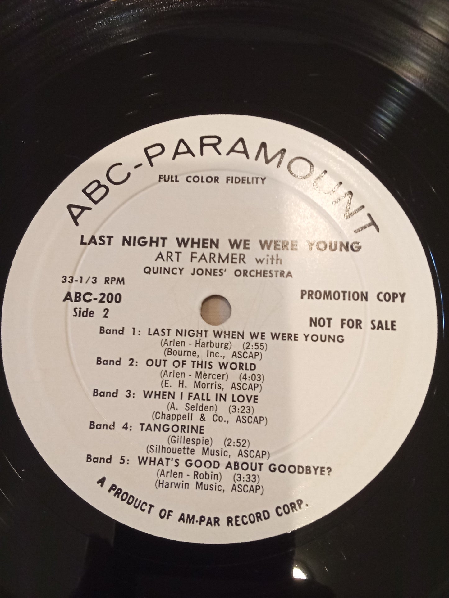 Art Farmer With The Quincy Jones Orchestra – Last Night When We Were Young