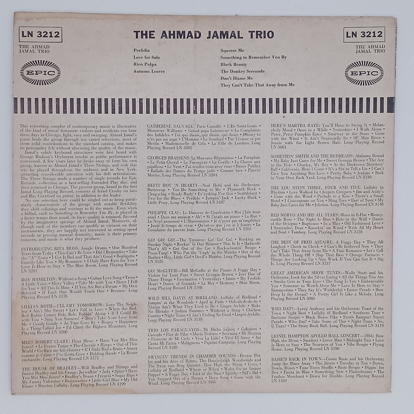 The Ahmad Jamal Trio – The Ahmad Jamal Trio