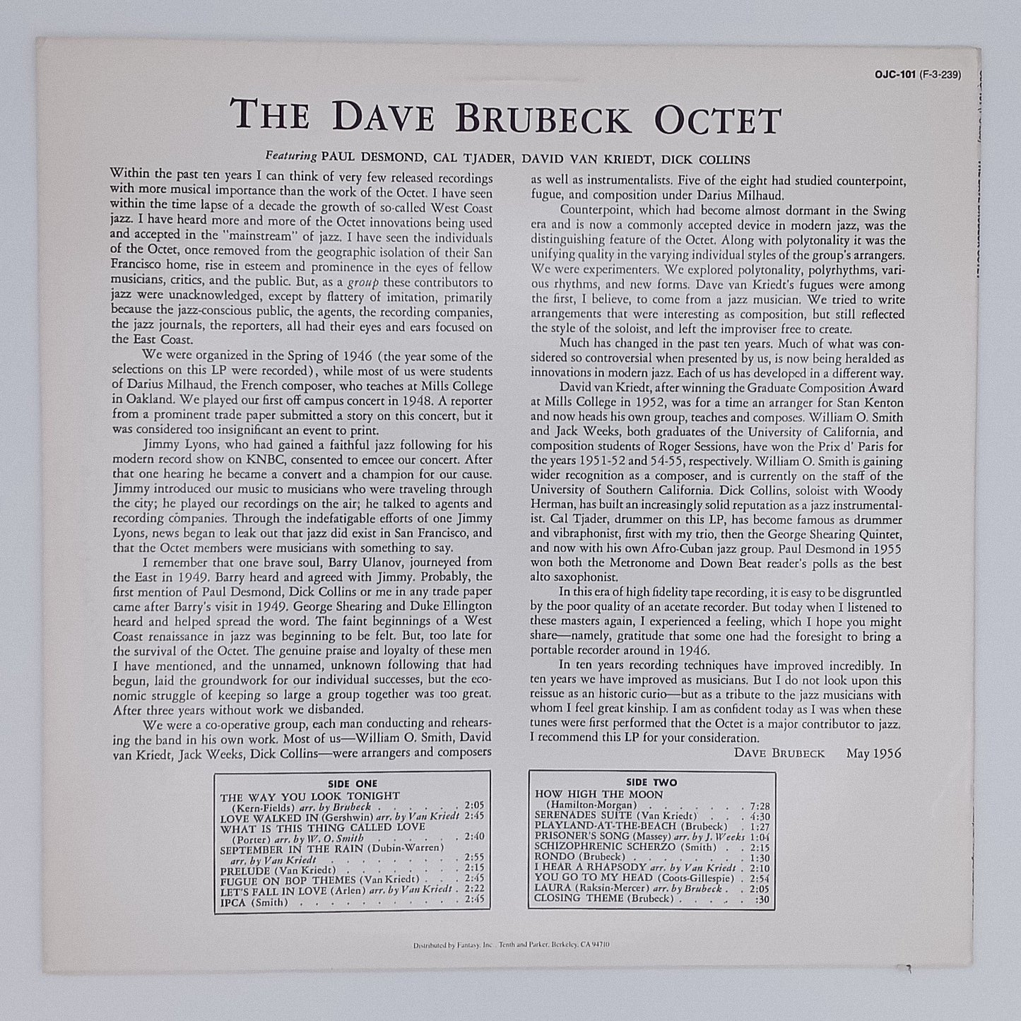 Dave Brubeck Octet – Dave Brubeck Octet