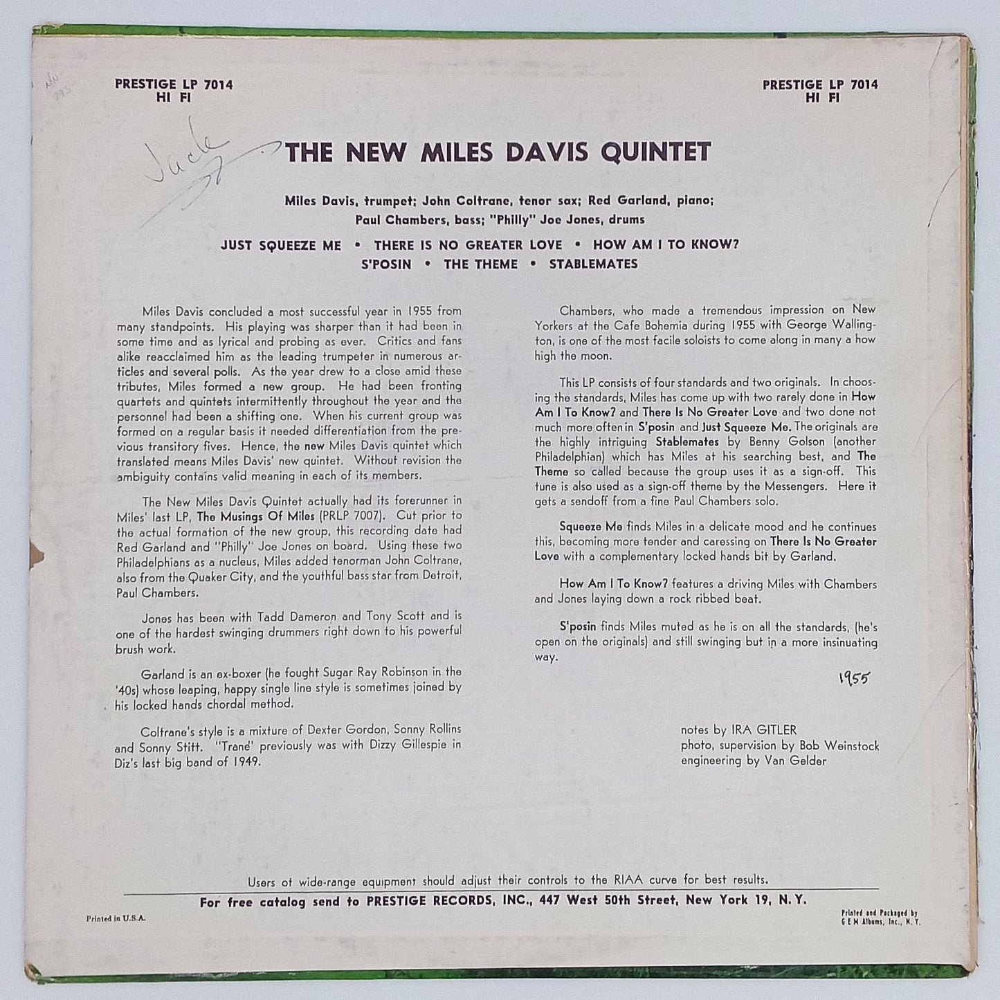 The New Miles Davis Quintet – Miles