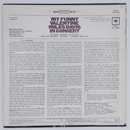Miles Davis – My Funny Valentine - Miles Davis In Concert