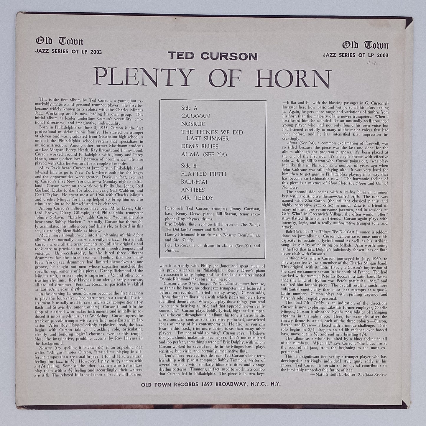 Ted Curson – Plenty Of Horn