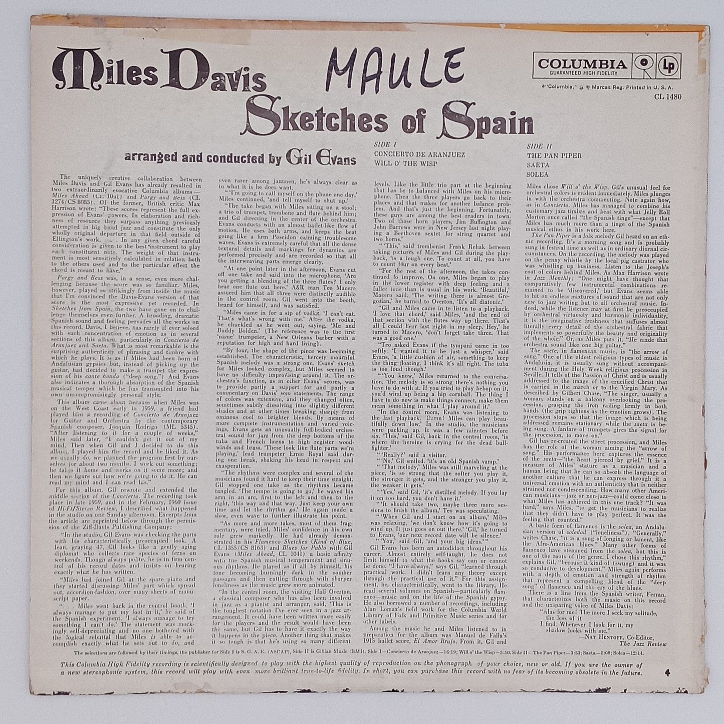 Miles Davis – Sketches Of Spain
