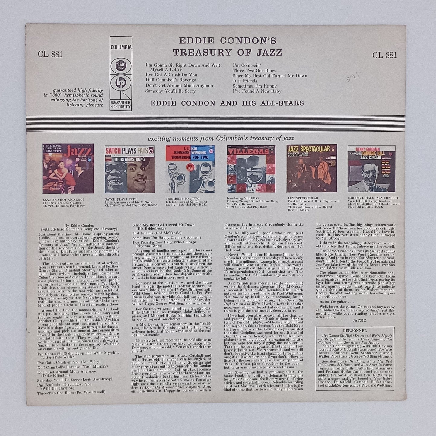 Eddie Condon And His Allstars – Eddie Condon's Treasury Of Jazz