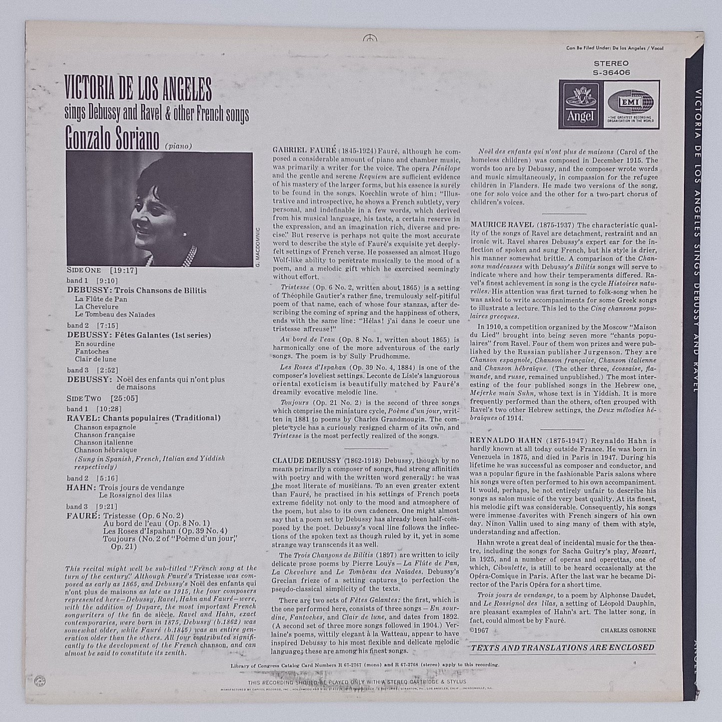 Victoria De Los Angeles - Claude Debussy / Maurice Ravel - Gonzalo Soriano – Victoria De Los Angeles Sings Debussy And Ravel & Other French Songs