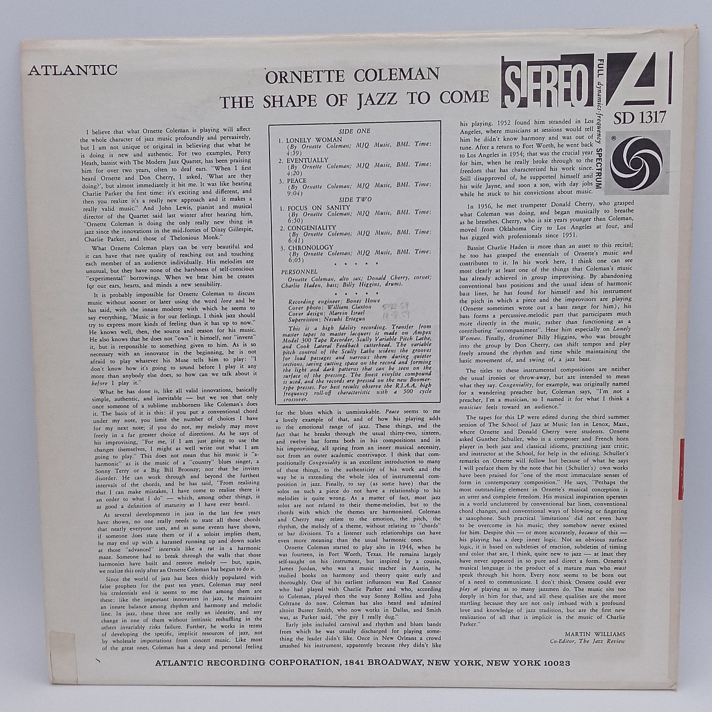 Ornette Coleman – The Shape Of Jazz To Come