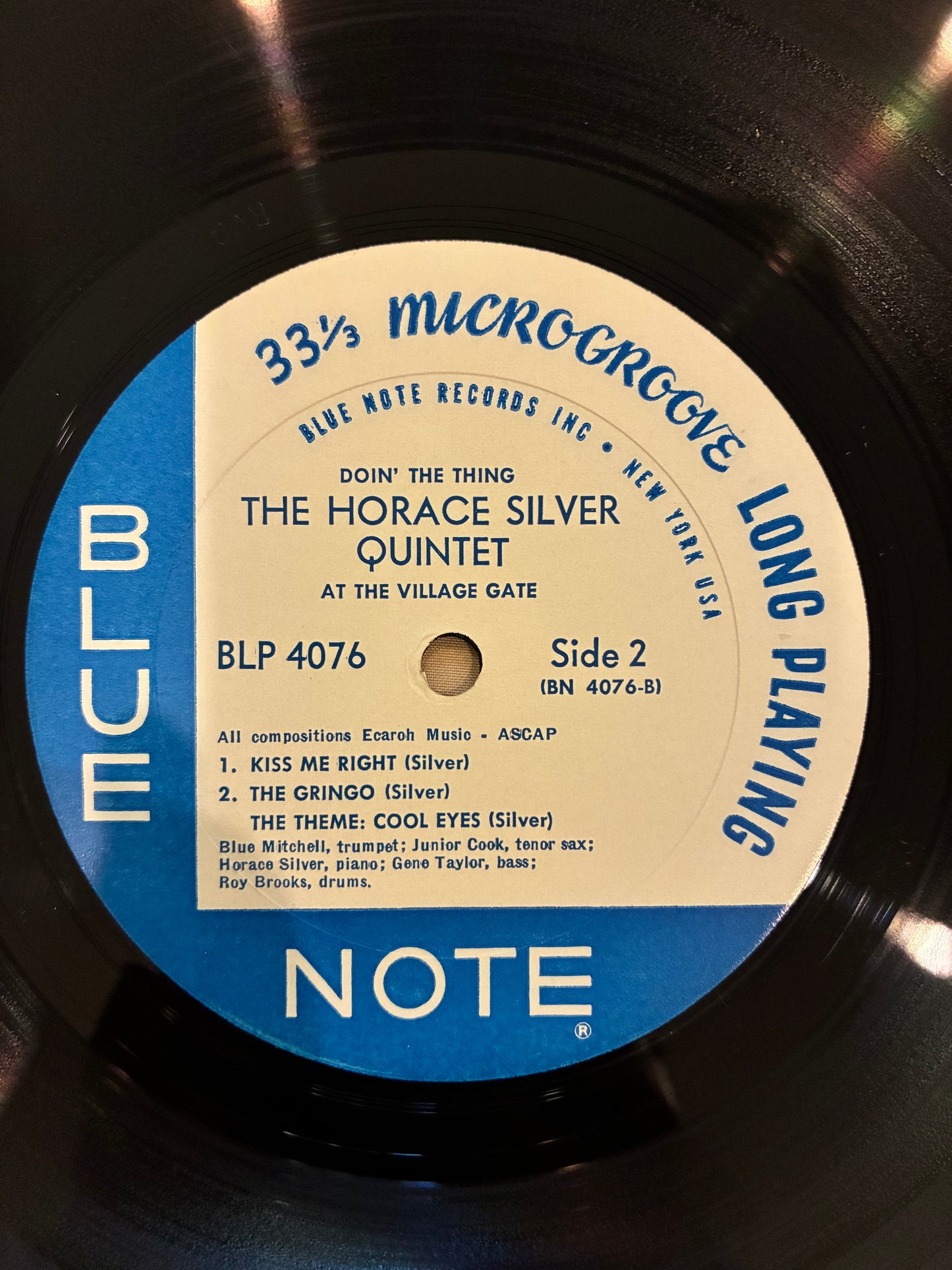 The Horace Silver Quintet – Doin' The Thing - At The Village Gate