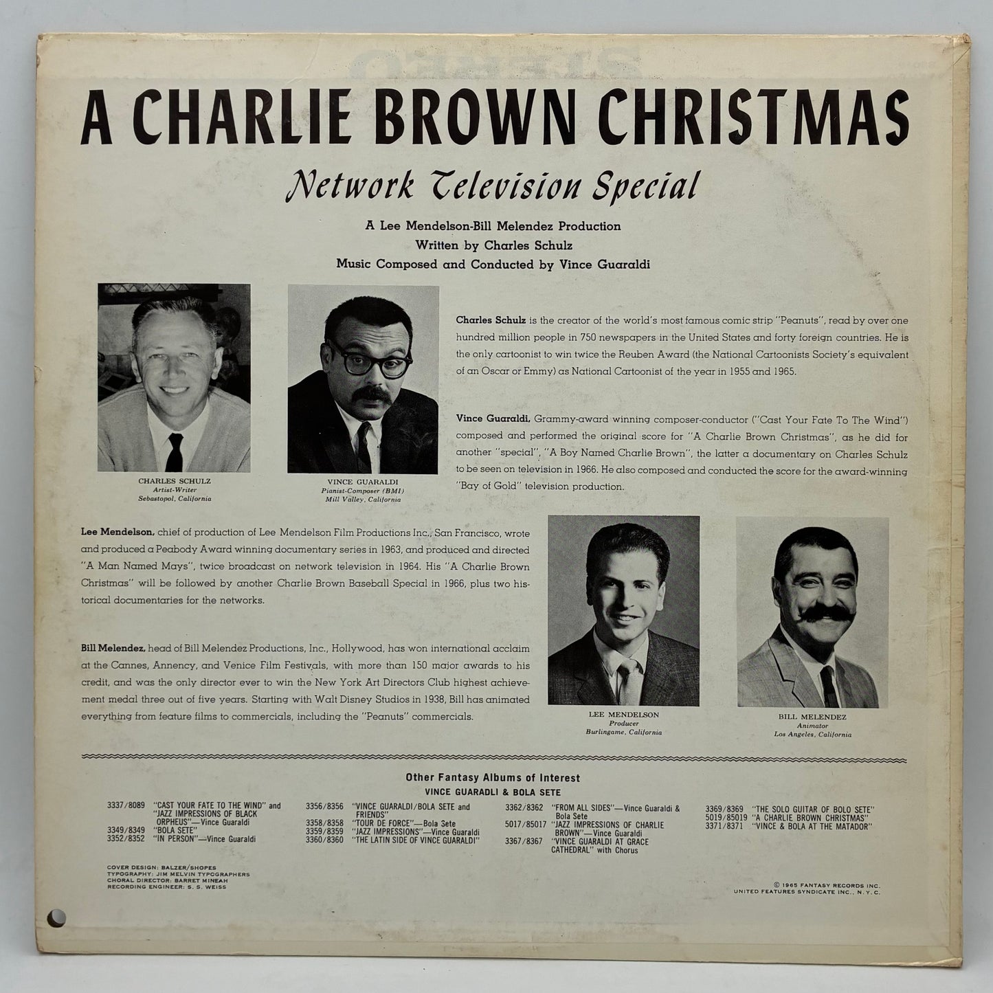 Vince Guaraldi – A Charlie Brown Christmas Featuring the Famous Peanuts Characters