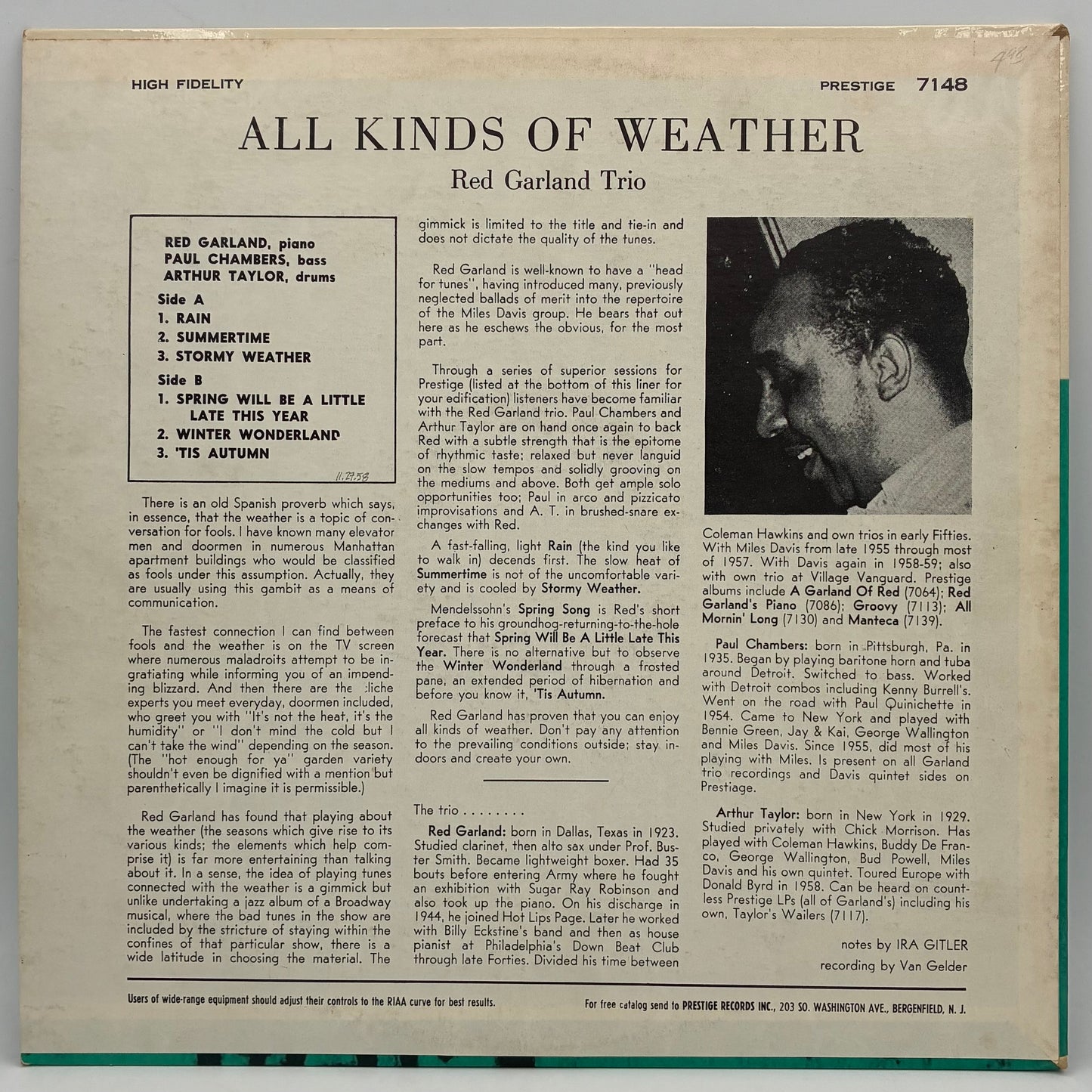 Red Garland – All Kinds Of Weather