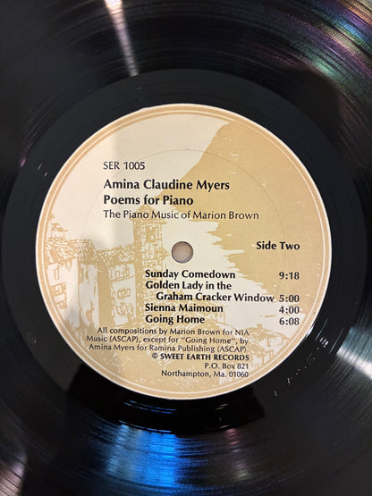 Amina Claudine Myers – Poems For Piano (The Piano Music Of Marion Brown)