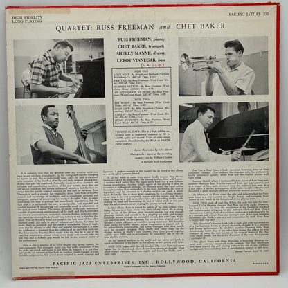 Quartet: Russ Freeman Chet Baker – Quartet: Russ Freeman Chet Baker (Pacific Jazz 1232)
