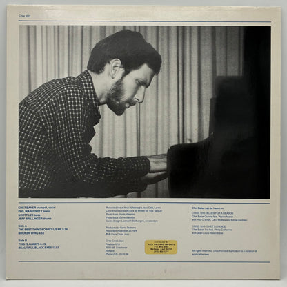 Chet Baker Quartet Featuring Phil Markowitz – Live At Nick's