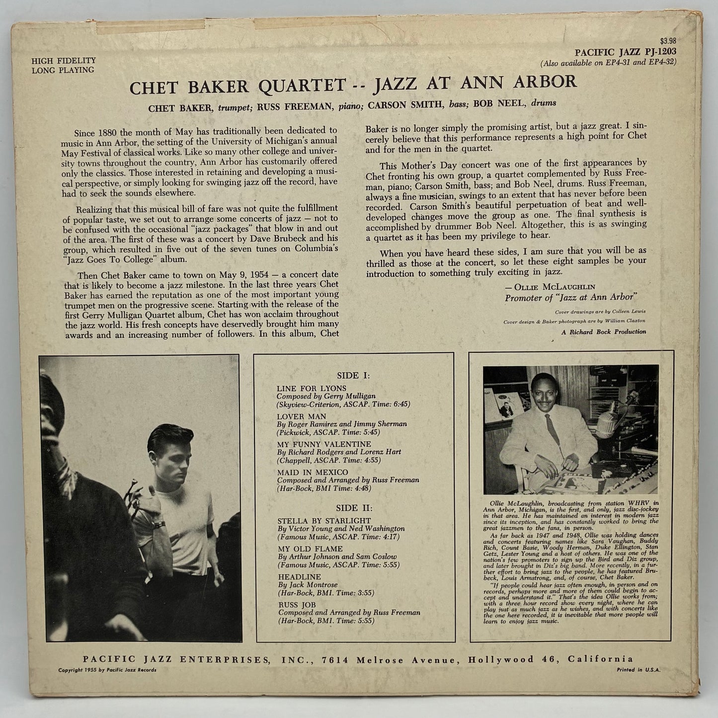 Chet Baker Quartet – Jazz At Ann Arbor