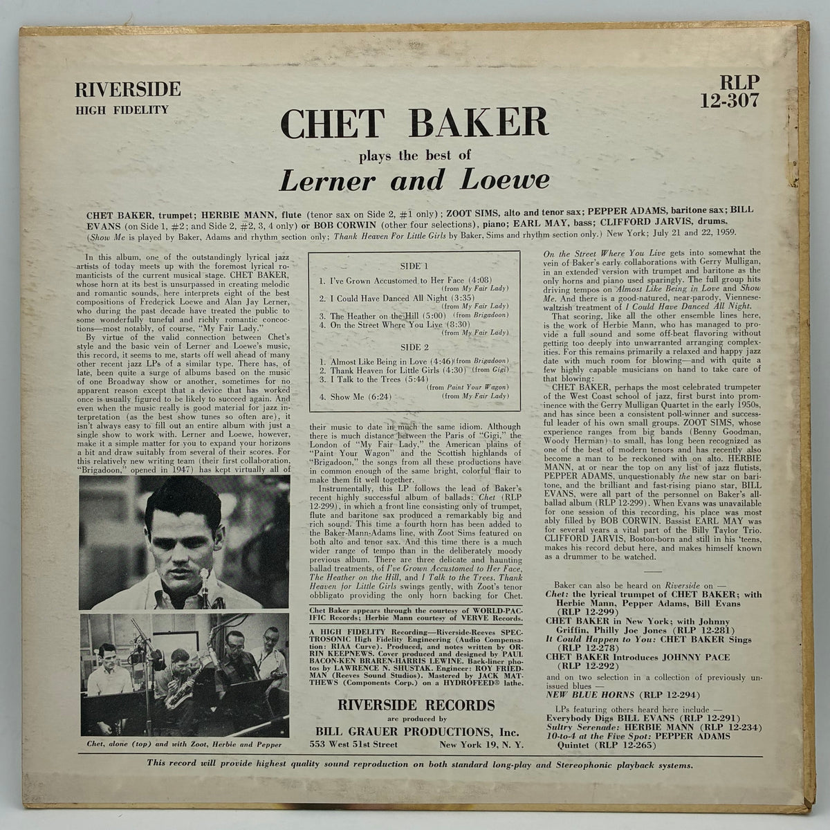 Chet Baker – Plays The Best Of Lerner & Loewe
