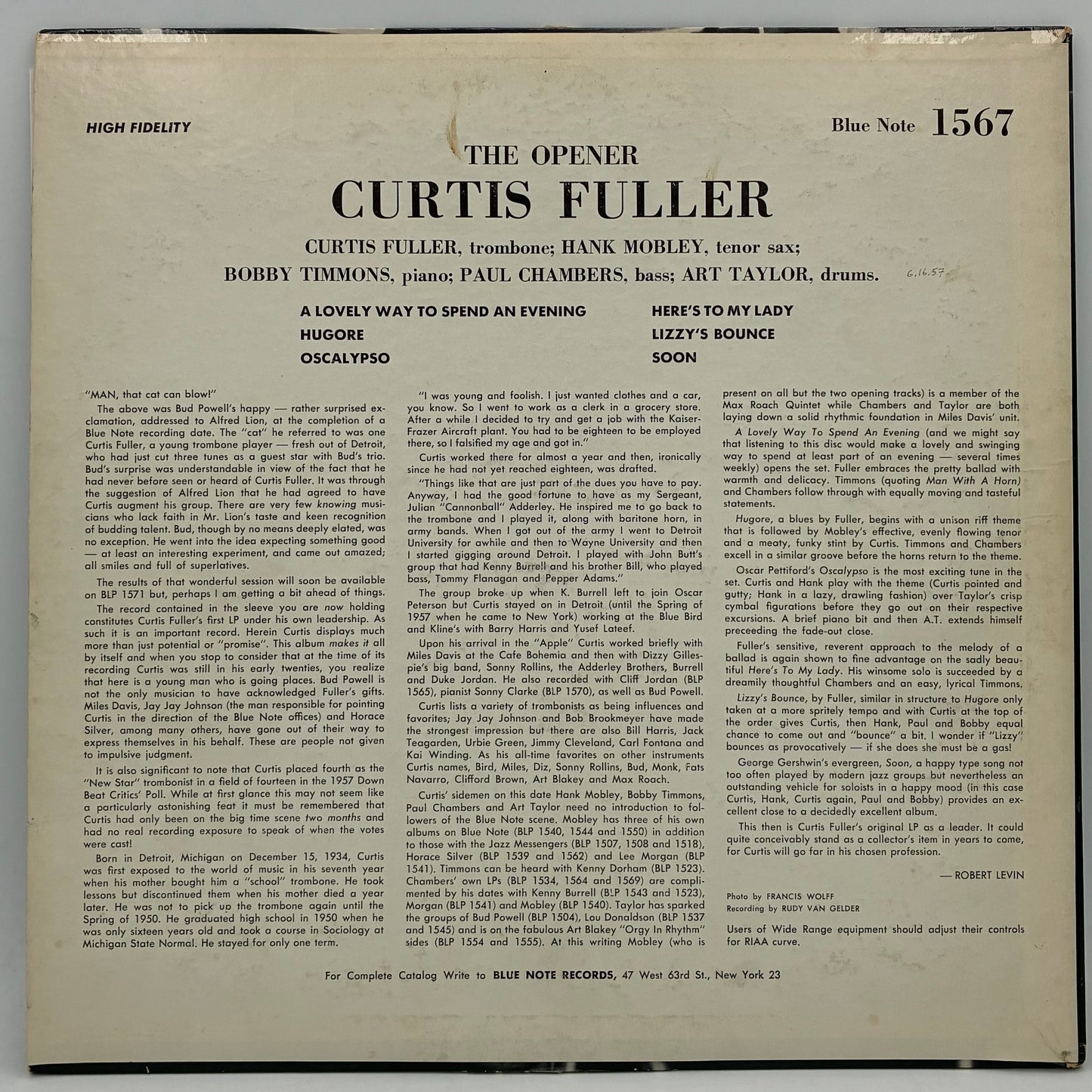 Curtis Fuller – The Opener