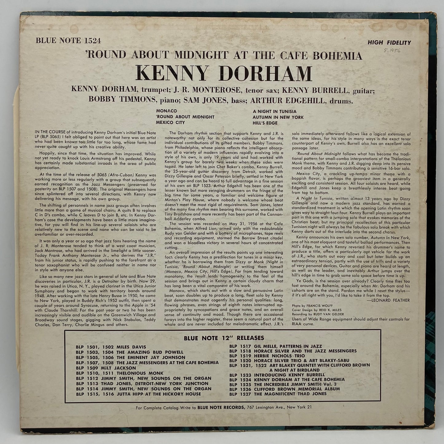 Kenny Dorham – 'Round About Midnight At The Cafe Bohemia